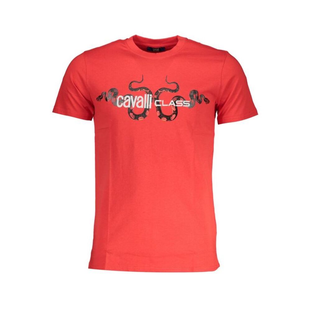 Cavalli Class Rosso Cotton Men Men's T-Shirt